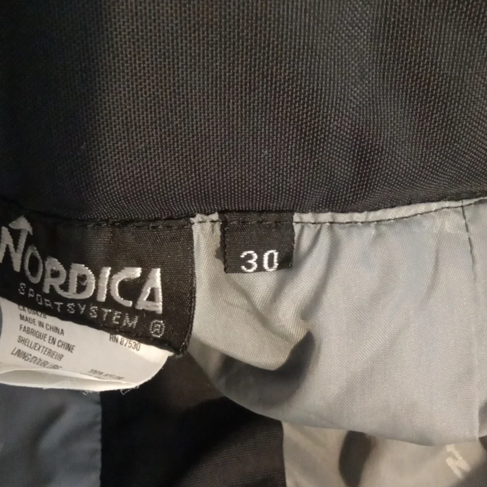 Nordica Ski Pants Mens 30 Full Side Zip Nylon Gorpcore Outdoors Winter